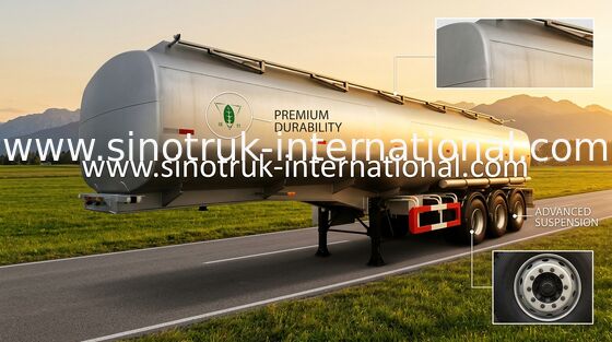 SINOTRUK Mn-Staal 60 Cfm-Semi Flatbed Aanhangwagens van de Olietank voor Stookolievervoer