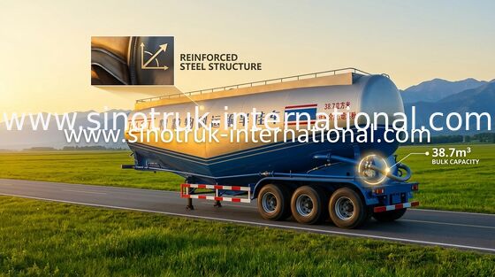 50-80 Vrachtwagen van de de Capaciteits de Semi Aanhangwagen van de tonlading voor Cementinstallatie/Grote Bouwwerven