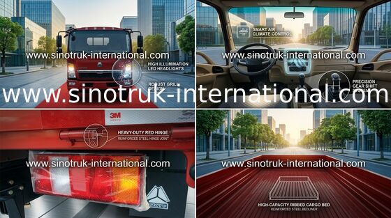 Lichte Plichtsvrachtwagens SINOTRUK HOWO 5 Ton Lichte Vrachtwagen voor Logistiek ZZ1047C2813C145