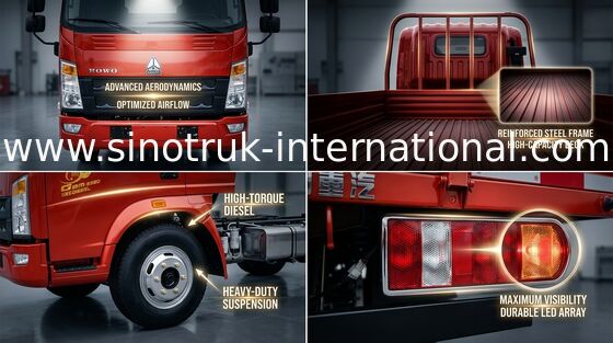 SINOTRUK HOWO 5 van Lichte Plichtston Vrachtwagens voor Plantaardig Vervoer