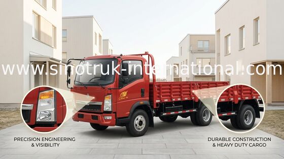 HOWO-Energie - de Doosvrachtwagens SINOTRUK HOWO LHD 116HP ZZ1127D3615C1 van de besparings Lichte Plicht