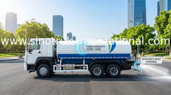 SINOTRUK HOWO Sprinkler Water Tank Truck 10-25CBM 6 X 4 Euro 2 400 pk
