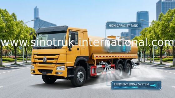 Hoge druk de Vrachtwagen van het 4000 Gallonwater, de Vrachtwagens van het de Bouwwater van LHD 6X4