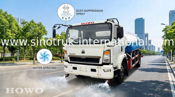 Bestrooiend Vrachtwagen 5 - van de Lichte de Chassis de Plichtsvrachtwagen van 8CBM SINOTRUK HOWO voor Weg het Spoelen
