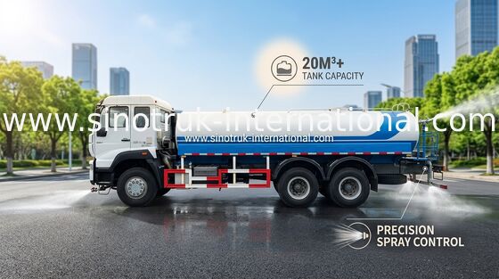 5000 de Tankwagensinotruk 11.00R20 Radiale Band 9920 × 2496 × van het Gallonwater 3550 Mm