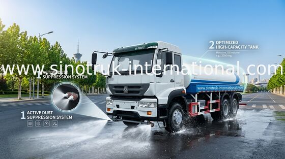 20CBM het bestrooien van Watertankwagen/de Vrachtwagensinotruk Euro 2 van het Bouwwater