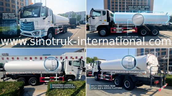 Sinotruk Howo Sprinkler Watertankwagen 10-25CBM 6 X 4 N7