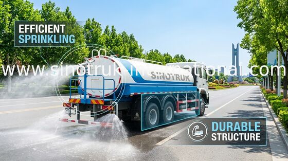 De Tankwagen van het 6000 Gallonwater stelde hydraulisch Luchthulp SINOTRUK HOWO in werking