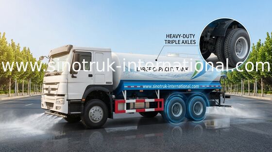 Van de het Watertankwagen 6x4 LHD 15-20CBM van SINOTRUK HOWO de Bespuitende Waaier wijd