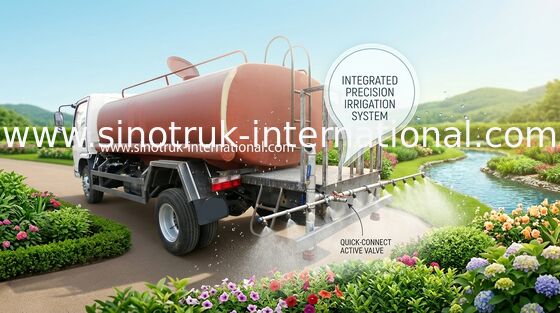 Watertankwagen SINOTRUK HOWO 6CBM voor van de Landschapstechniek/Mijnbouw gebied