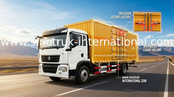 High Security Van Cargo Truck SINOTRUK HOWO 4X2 LHD Euro 2 Vrachtwagenvoertuig