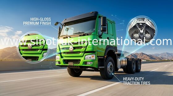 Van de Vrachtwagenchassis SINOTRUK HOWO ZZ1257N4341W van de Dropsidelading Groen de Vrachtwagenvoertuig