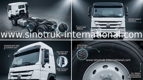 Van SINOTRUK HOWO de Euro 2 LHD 6X4 336HP HW76 Cabine van de de Ladingsvrachtwagen voor Vervoer