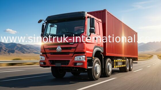 8X4 Vrachtwagen van de de Ladingsdoos van LHD de Euro 2 336HP Rode Commerciële 30-60 Ton