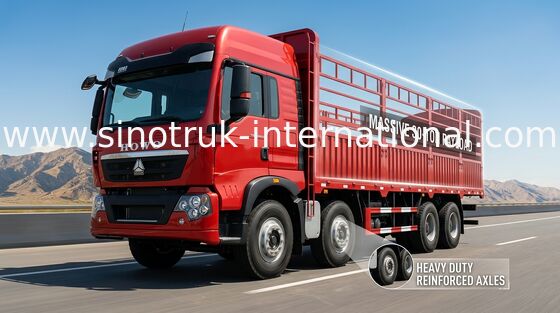 Pakhuistype de Vrachtwagen SINOTRUK HOWO 8X4 LHD Euro2 336HP van de Ladingsstaak