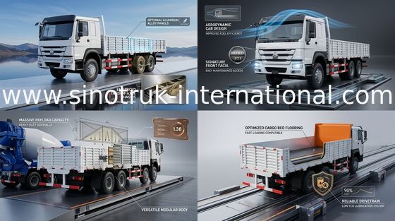 8X4 RHD-Ladingsvrachtwagen 30 - 60 Ton de Euro van 2 336HP Hoge Veiligheids voor Logistische Industrie