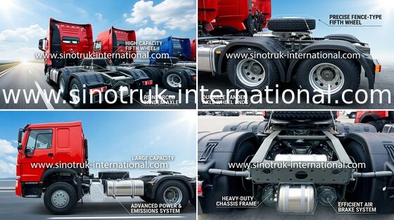 Van de de Aanhangwagenvrachtwagen LHD 6x4 371HP van de slepentractor Vrachtwagen van de het Dakcabine SINOTRUK HOWO de Vlakke