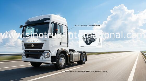 Van de de MENSENmotor van SINOTRUK HOWO T5G van de de Tractorvrachtwagen LHD 6X4 Euro 4 336 HP ZZ4257N324GD1