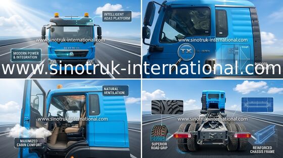 Het Type van de Tractorvrachtwagen LHD van 371HP SINOTRUK HOWO 6x4