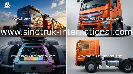 HOWO die Hoofdtractorvrachtwagen LHD 6x4 371HP trekken kiest de Luchtopschorting uit van de Ligplaatscabine