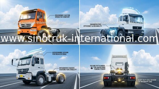 SINOTRUK de gouden Vrachtwagen 4X2 Euro2 290HP 18Tons ZZ4181M3611W van de Prinstractor