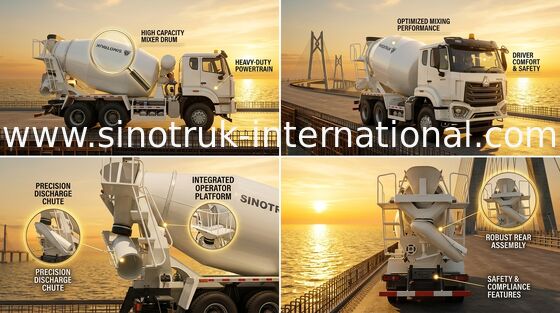 De Concrete Mixervrachtwagen 6×4 RHD ZZ1257V324JB1R van SINOTRUK HOWO