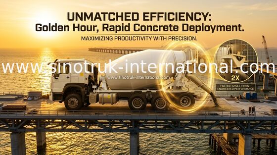 Sinotruk Howo Betonmixer Truck 10-20CBM 6 x 4 Euro 380HP Constructie