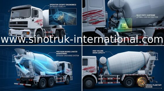 De Concrete Mixervrachtwagen Euro2 290HP 6X4 ZZ5255GJBM3846B1 van SINOTRUK HOKA