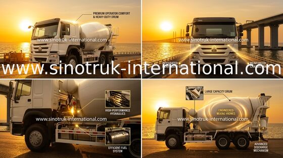 Van de de Concrete Mixervrachtwagen van LHD 6×4 10wheels de Hoge Paardekracht 336HP