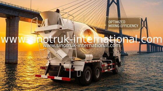 LHD 6×4 10 de Vrachtwagen Hoge Paardekracht 340HP van de Wielenhowo Concrete Mixer