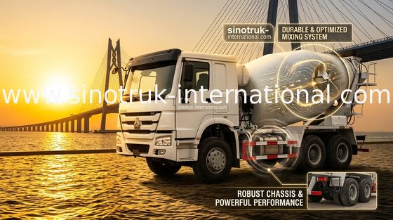Van het de Mixercement van SINOTRUK HOWO ZZ5257GJBM3841W Mobiele de Vrachtwagenlhd 10CBM 290HP Motor
