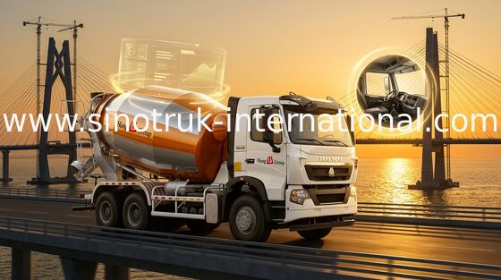 De Concrete Mixervrachtwagen van ISO met Pomp, Mobiel Industrieel Beton die Materiaal mengen