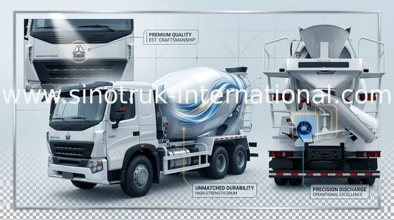 10CBM concrete Mixervrachtwagen voor Bouwwerf/Concrete Mixertrommelaanhangwagen