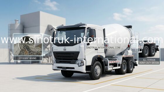 9CBM concrete Mixervrachtwagen SINOTRUK HOWO A7 336HP 6X4 LHD ZZ5257GJBN3647N1
