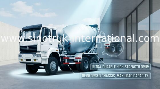 Het grote Klaar Cement die van de Mengelings Concrete Aanhangwagen 290HP 6X4 Vrachtwagen, SGS mengen