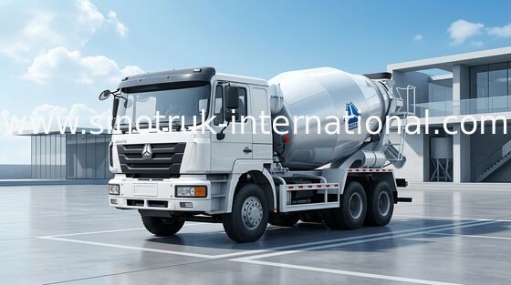 Mobiel Semi Cement die de Vrachtwagen 10CBM 290HP mengen van de Materiaal Concrete Mixer