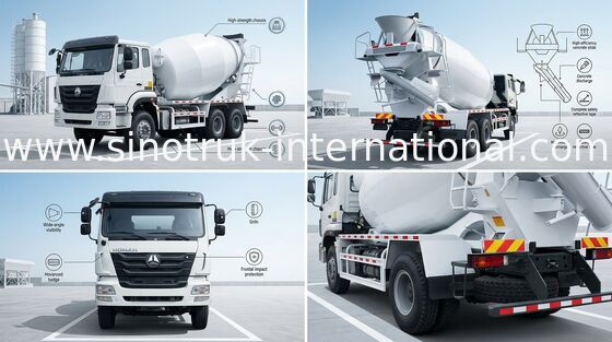 mobiele Concrete Mixervrachtwagen met pomp, 10 CBM Aanhangwagen Concrete Mixer
