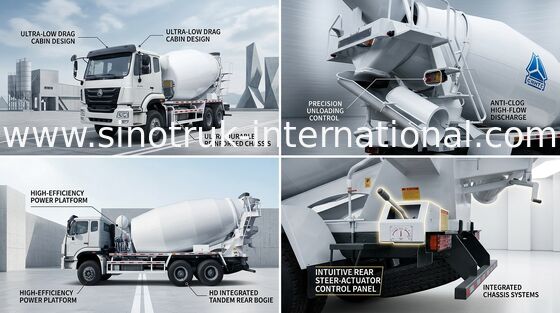 Het Materiaal van de de Vrachtwagen10cbm SINOTRUK HOHAN Concrete Mixer van het mixercement