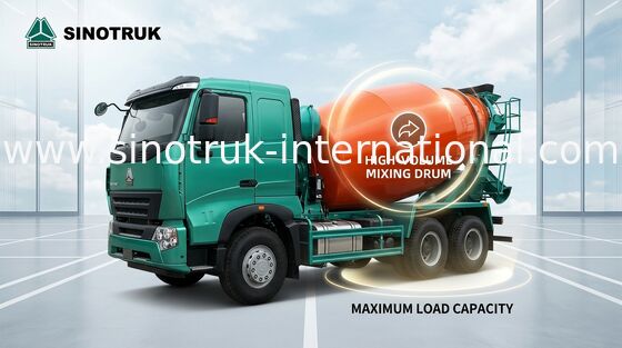 De grote Vrachtwagen van de Capaciteits Concrete Mixer voor Bouwwerf SINOTRUK HOWO A7