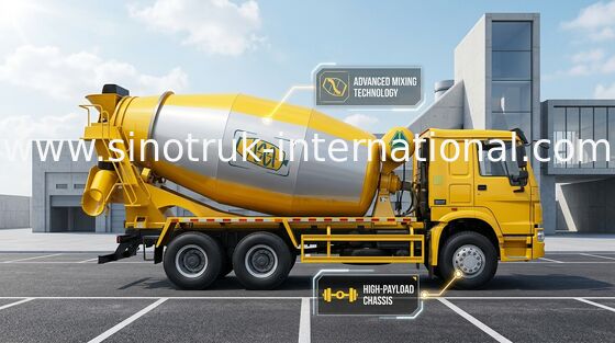 Concrete Mixervrachtwagen SINOTRUK HOWO 12CBM Euro2 371HP 6X4 LHD ZZ5257GJBN4048W
