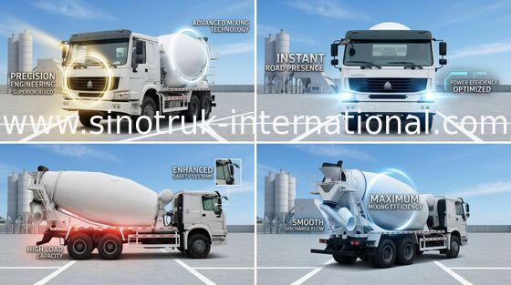 De Concrete Mixervrachtwagen 12CBM 371HP 6X4 LHD ZZ5257GJBN4048W van SINOTRUK HOWO