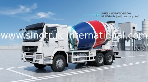 De Concrete Mixervrachtwagen 10CBM 290HP 6X4 LHD ZZ5257GJBM3841W van SINOTRUK HOWO
