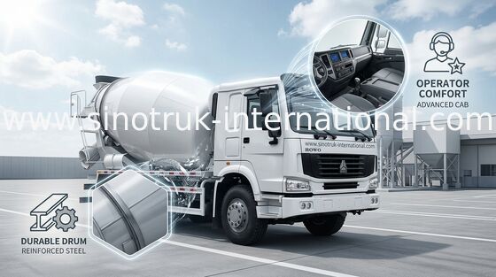 Concrete Mixervrachtwagen SINOTRUK HOWO 12CBM Euro2 336HP 6X4 LHD ZZ1257N4048W