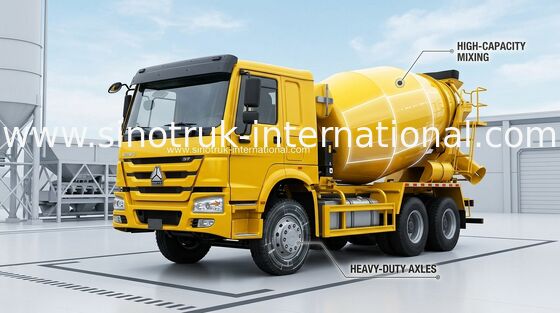 Concrete Mixervrachtwagen SINOTRUK HOWO 12CBM Euro2 336HP 6X4 LHD ZZ5257GJBN4048W