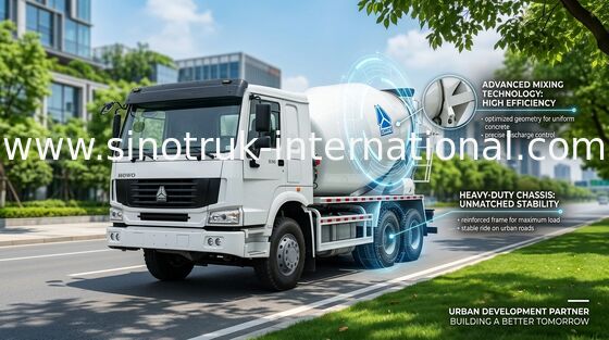 De Concrete Mixervrachtwagen 12CBM 336HP 6X4 LHD ZZ5257GJBN4048W van SINOTRUK HOWO