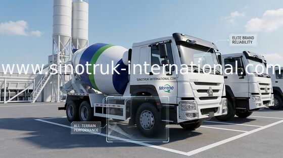 Van de de Concrete Mixervrachtwagen 371HP van HOWO SINOTRUK Witte Euro II ZZ1257N3841W