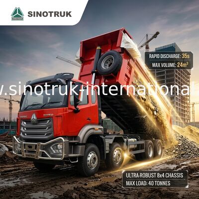 Rode Vierkant-Kiepwagen (27CBM, 8×4, 371PK): Belangrijkste Voordelen voor Snelle Materiaallossing