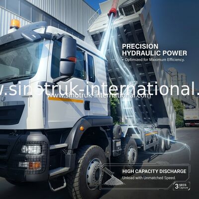 26.91CBM krachtige HOWO TX 8x4 Tipper Dump Truck met 12.00R20 wiel