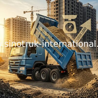 Boeiende blauwe HOWO 8×4 380HP 26.91CBM dumptruck waar de kracht de precisie in elke lading ontmoet!
