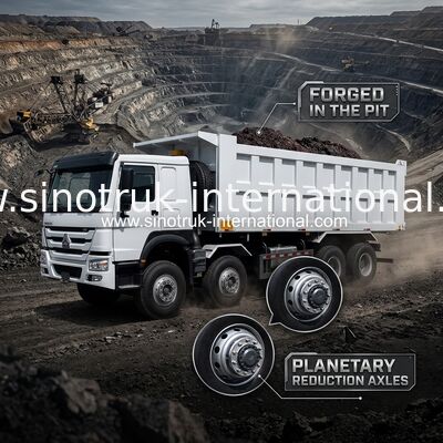 12 de Stortplaatsvrachtwagen 400hp van wielensinotruk HOWO 8X4 voor Mijnbouw